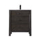 Altair - Maribella 30" Single Bathroom Vanity Set in Rust Black/White and Carrara White Marble Countertop without Mirror | 535030-XX-CA-NM