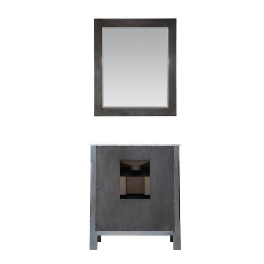 Altair - Maribella 30" Single Bathroom Vanity Set in Rust Black/White and Carrara White Marble Countertop with Mirror | 535030-XX-CA