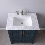 Altair - Isla 30" Single Bathroom Vanity Set in Gray/Classic Blue/White and Carrara White Marble Countertop without Mirror | 538030-XX-CA-NM