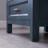 Altair - Isla 30" Single Bathroom Vanity Set in Gray/Classic Blue/White and Carrara White Marble Countertop without Mirror | 538030-XX-CA-NM