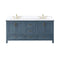 Altair - Isla 72" Double Bathroom Vanity Set in Classic Blue/Gray and Composite Carrara White Stone Countertop without Mirror | 538072-XX-AW-NM