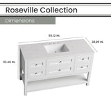 Hanover Bathroom Vanities HANVN0108 55 1WH