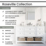 Hanover Bathroom Vanities HANVN0108 55 1WH