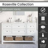 Hanover Bathroom Vanities HANVN0108 55 1WH