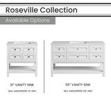 Hanover Bathroom Vanities HANVN0108 55 1WH