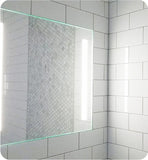 ClearMirror - ShowerLite 18" x 18" Wall Mount Frameless Square Fog Free Mirror with LED -  16104-181812BL