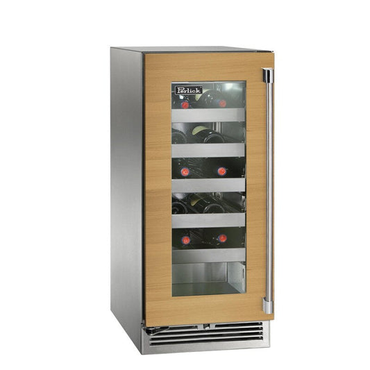 Perlick - 15" Signature Series Outdoor Wine Reserve with fully integrated panel-ready glass door, with lock - HP15WO