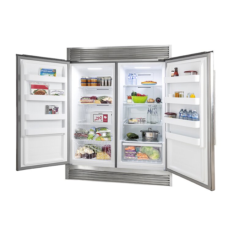 FORNO - Rizzuto Refrigerator and Freezer (two in one) 60" Wide with 27.6 cu.ft.  Total Storage  w/ decorative grill allowing ventilation