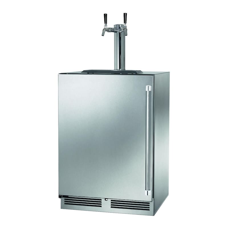 Perlick - 24" Signature Series Outdoor Beer Dispenser - Dual Tap with stainless steel solid door,   - HP24TO-4-2