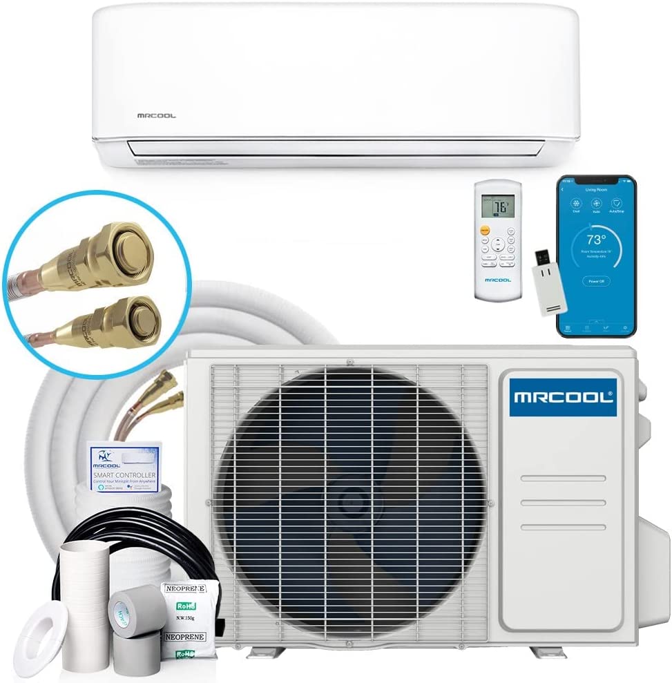 Mr Cool | DIY 4th Generation E Star 24k BTU Ductless Mini-Split Heat Pump Complete System 208-230V/60Hz | DIY-24-HP-WM-230C25