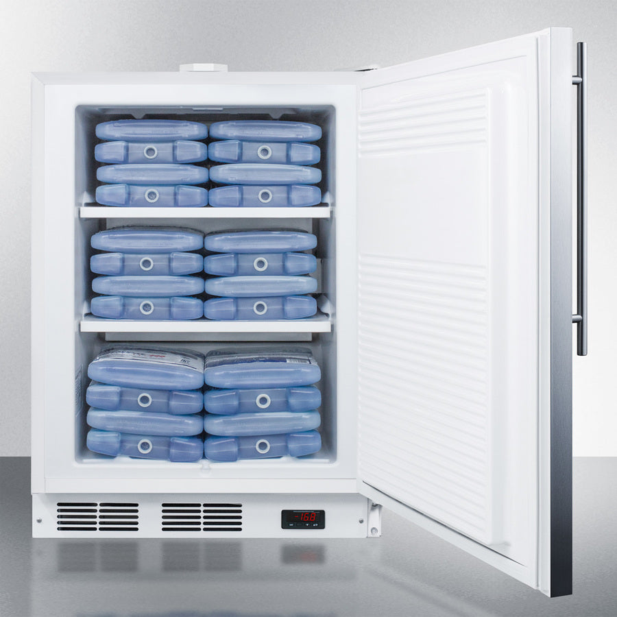 Accucold Summit - 24" Wide Built-In All-Freezer ADA Compliant - Stainless Steel Door | ACF48WSSHVADA