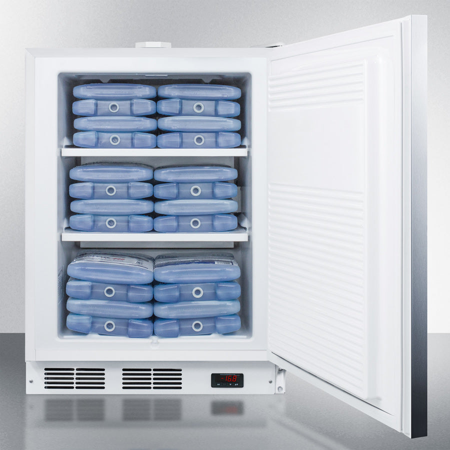 Accucold Summit - 24" Wide Built-In All-Freezer ADA Compliant- Stainless Steel Door | ACF48WSSHHADA