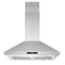 Cosmo - 30 in. Island Range Hood with 3-Speed Fan, 380 CFM, Permanent Filters, LED Lights, Soft Touch Controls, Ducted Kitchen Vent Hood Extractor in Stainless Steel | COS-63ISS75