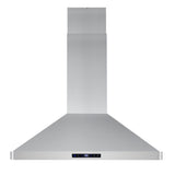 Cosmo - 36 in. Ducted Island Range Hood with 380 CFM, 3-Speed Fan, Permanent Filters, LED Lights in Stainless Steel | COS-63ISS90
