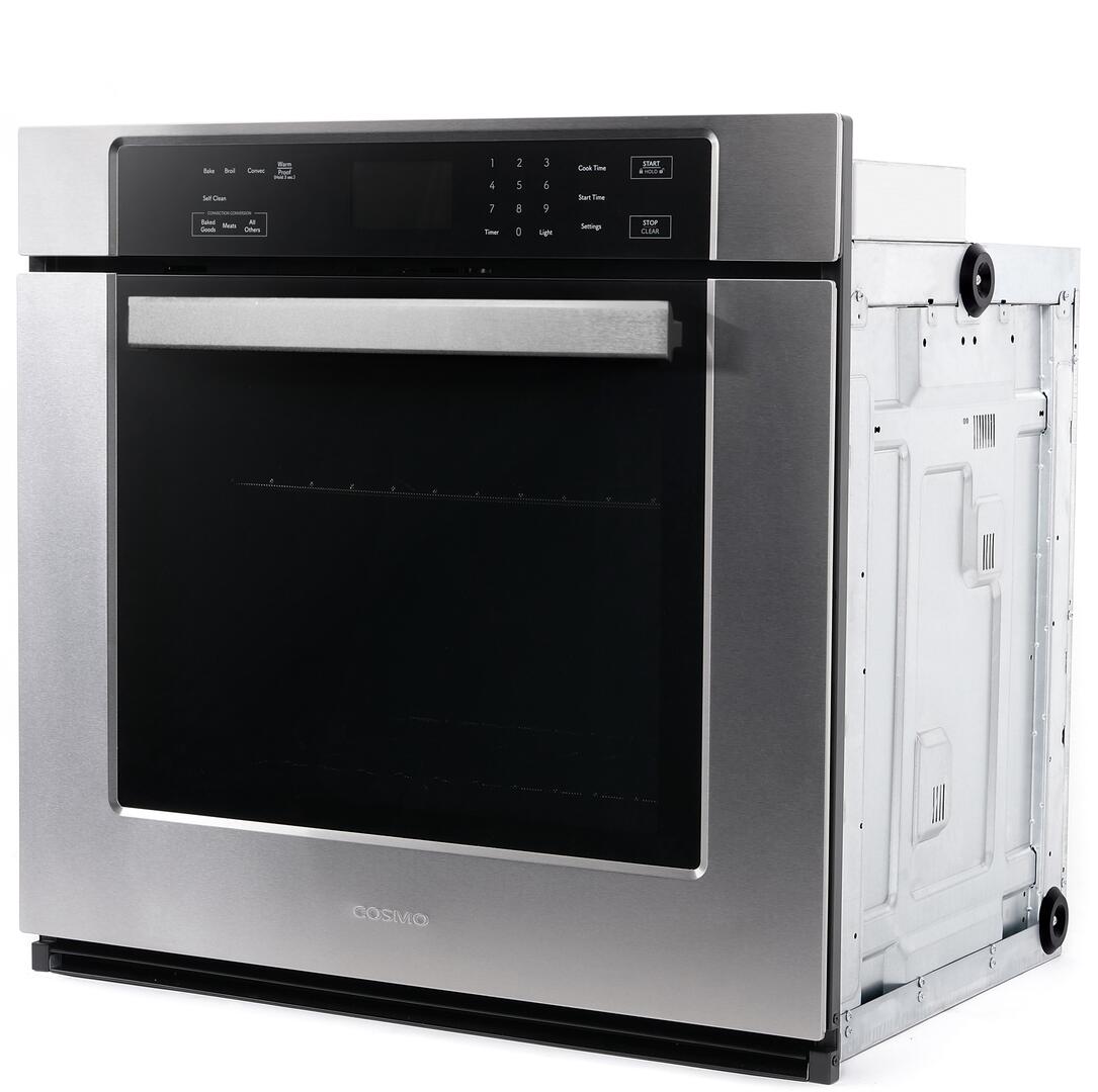 Cosmo - 30 in. 5 cu. ft. Single Electric Wall Oven with True European Convection and Self Cleaning in Stainless Steel | COS-30ESWC