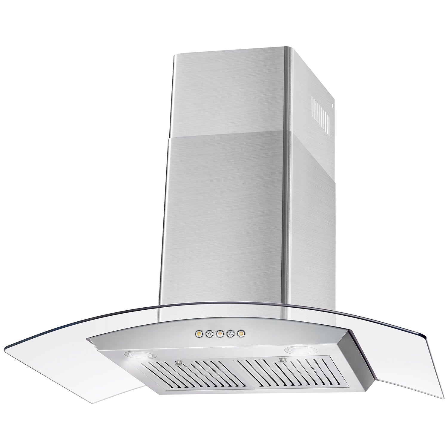 Cosmo - 36 in. Ductless Wall Mount Range Hood in Stainless Steel with LED Lighting and Carbon Filter Kit for Recirculating | COS-668A900-DL