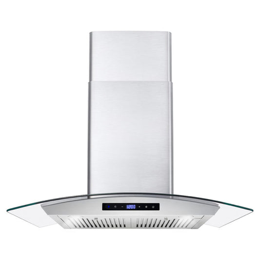 Cosmo - 30 in. Ducted Wall Mount Range Hood in Stainless Steel with Touch Controls, LED Lighting and Permanent Filters | COS-668WRCS75