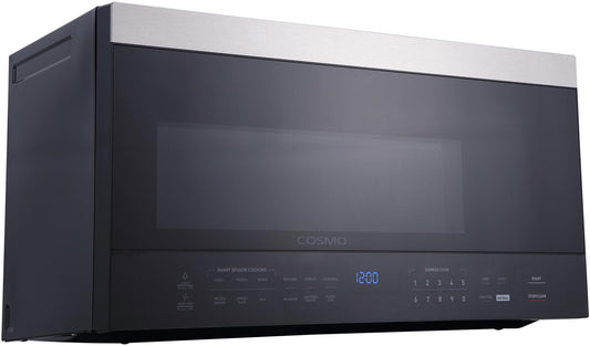 Cosmo - 30 in. 1.6 cu. ft. Over the Range Microwave in Stainless Steel with Vent Fan | COS-3016ORM1SS