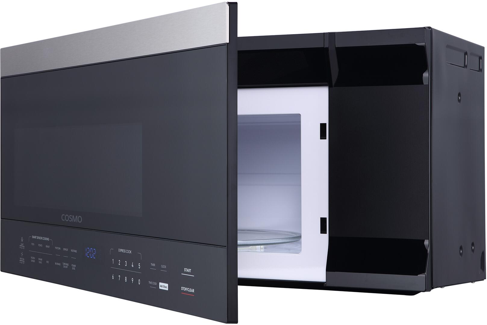 Cosmo - 30 in. 1.6 cu. ft. Over the Range Microwave in Stainless Steel with Vent Fan | COS-3016ORM1SS