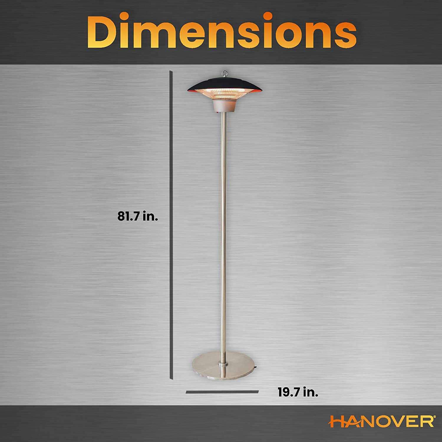 Hanover Electric Outdoor Heaters HAN1022HA BLK