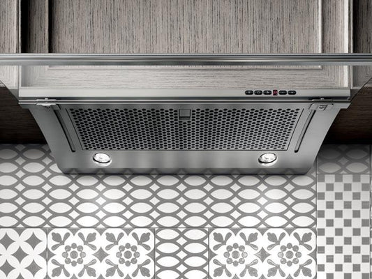 Elica - GLIDE - Iconic - 30" W x 11 1/2" - 19 3/4" D x 2 3/4" H, 450 CFM, Stainless + Clear Glass - UNDERCABINET HOODS | EGL430S1