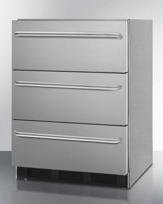 Summit - 24" Wide 3-Drawer All-Refrigerator, ADA Compliant | [SP6DBSSTB7ADA]