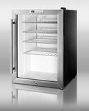 Summit - 17 Inch Commercial Compact Beverage Cooler with 2.5 cu. ft. Capacity, Double Pane Tempered Glass Door, Automatic Defrost, Factory Installed Lock and Interior LED Lighting | [SCR312L]