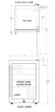 Summit - 17 Inch Commercial Compact Beverage Cooler with 2.5 cu. ft. Capacity, Double Pane Tempered Glass Door, Automatic Defrost, Factory Installed Lock and Interior LED Lighting | [SCR312L]