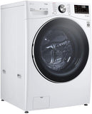 LG - 27 in. 5.0 cu. ft. Mega Capacity White Smart Front Load Washing Machine and LG - 4.2 Cu. Ft. Compact White Electric Dryer