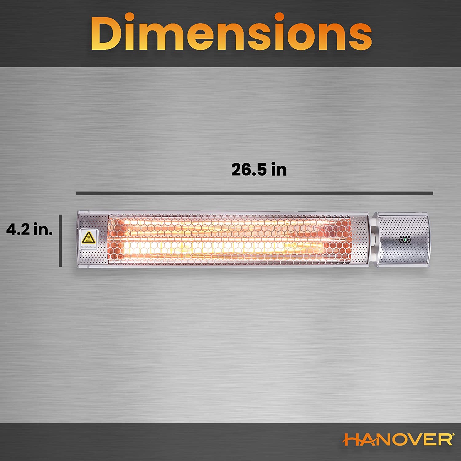 Hanover Hanging Electric Heater HAN1053IC-SLV