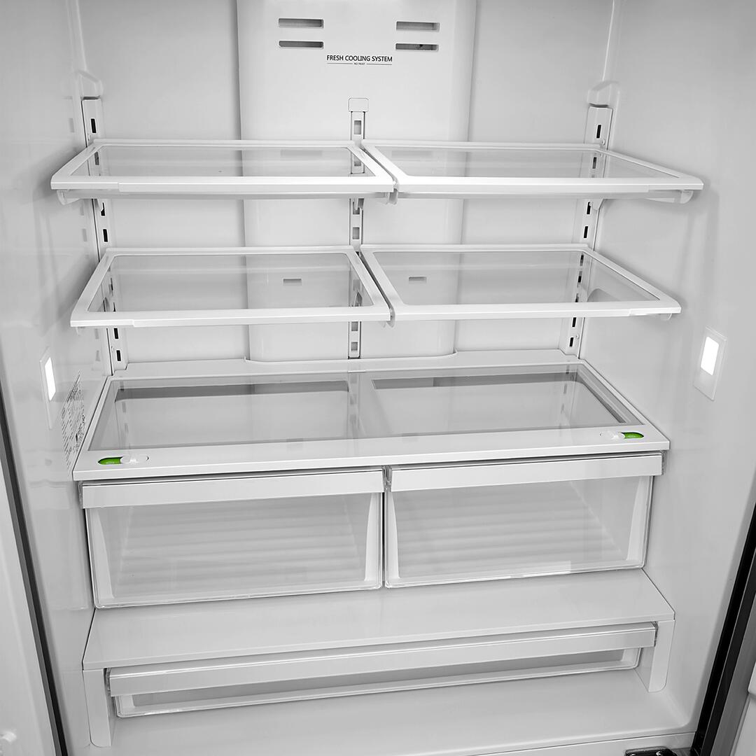 Cosmo - 22.5 cu. ft. 4-Door French Door Refrigerator with Pull Handle in Stainless Steel, Counter Depth | COS-FDR225RHSS-G