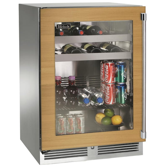 Perlick - 24" Signature Series Outdoor Beverage Center with fully integrated panel-ready glass door- HP24BO-4