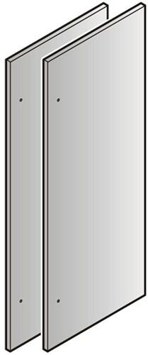 36" Stainless Steel Refrigerator Doors for 84" (2 pcs) without Handles - Stainless | 9900335
