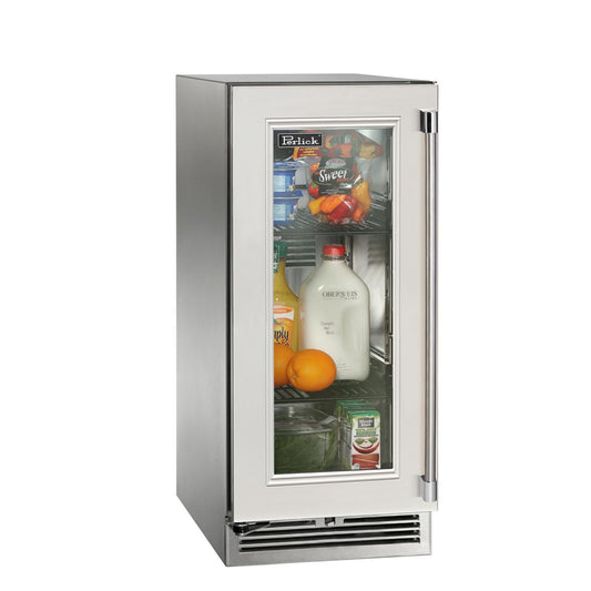 Perlick - 15" Signature Series Indoor Refrigerator with fully integrated panel-ready glass door,  - HP15RO-4