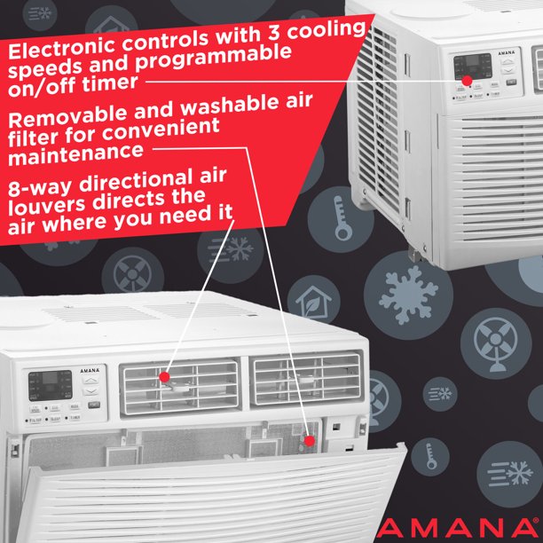 Amana - 6,000 BTU Window AC with Electronic Controls | AMAP061BW