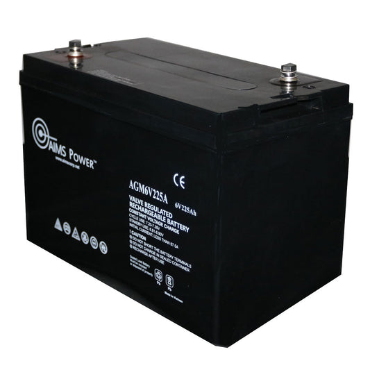 Aims Power - 6 volt 225 AH Deep Cycle Battery - AGM6V225A