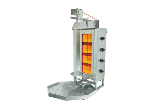 Axis - Commercial - 46" Gas Gyro Machine, 176 lbs Capacity, (4) Individual Controlled Infrared Burners - AX-VB4