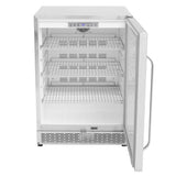 Whynter - 24 - inch Built-in Outdoor 5.3 cu.ft. Beverage Refrigerator Cooler Full Stainless Steel Exterior with Lock and Caster Wheels | BOR-53024-SSW
