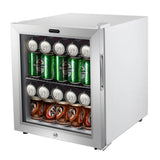 Whynter - 62 Can Capacity Stainless Steel Beverage Refrigerator with Lock | BR-062WS