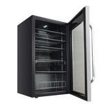 Whynter - Freestanding 121 can Beverage Refrigerator with Digital Control and Internal Fan | BR-1211DS