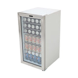 Whynter - Beverage Refrigerator With Lock - Stainless Steel 120 Can Capacity | BR-128WS