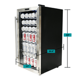 Whynter - Beverage Refrigerator - Stainless Steel with internal fan | BR-130SB