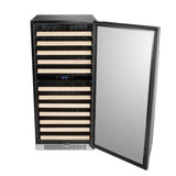 Whynter - 92 Bottle Built-in Stainless Steel Dual Zone Compressor Wine Refrigerator | BWR-0922DZ