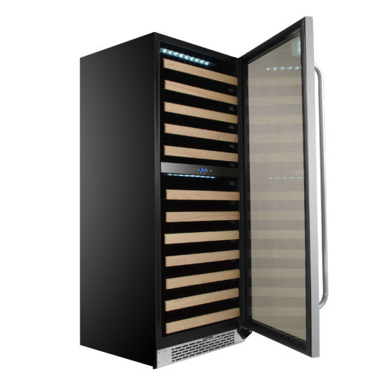 Whynter - 92 Bottle Built-in Stainless Steel Dual Zone Compressor Wine Refrigerator | BWR-0922DZ