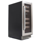 Whynter - Elite 17 Bottle Seamless Stainless Steel Door Dual Zone Built-in Wine Refrigerator | BWR-171DS