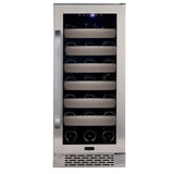 Whynter - Elite 40 Bottle Seamless Stainless Steel Door Dual Zone Built-in Wine Refrigerator | BWR-401DS