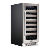 Whynter - Elite 40 Bottle Seamless Stainless Steel Door Dual Zone Built-in Wine Refrigerator | BWR-401DS