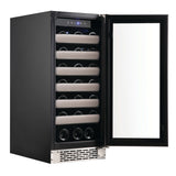 Whynter - Elite 40 Bottle Seamless Stainless Steel Door Dual Zone Built-in Wine Refrigerator | BWR-401DS