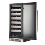 Whynter - Elite 40 Bottle Seamless Stainless Steel Door Dual Zone Built-in Wine Refrigerator | BWR-401DS