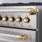 Bertazzoni | Décor Set 1 – Range & Hood kit – Gold finish | DSHERTKHGO